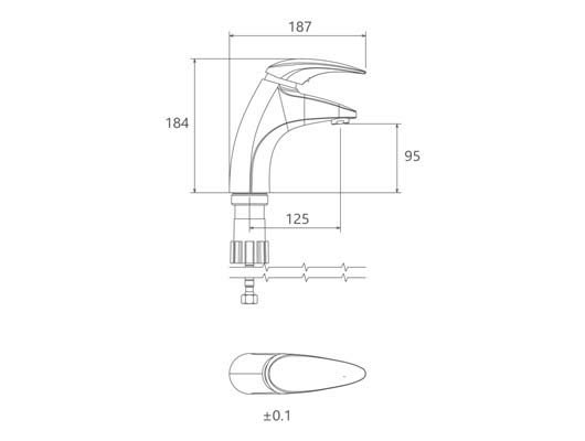 Senior  Fixed Basin Chrome-2